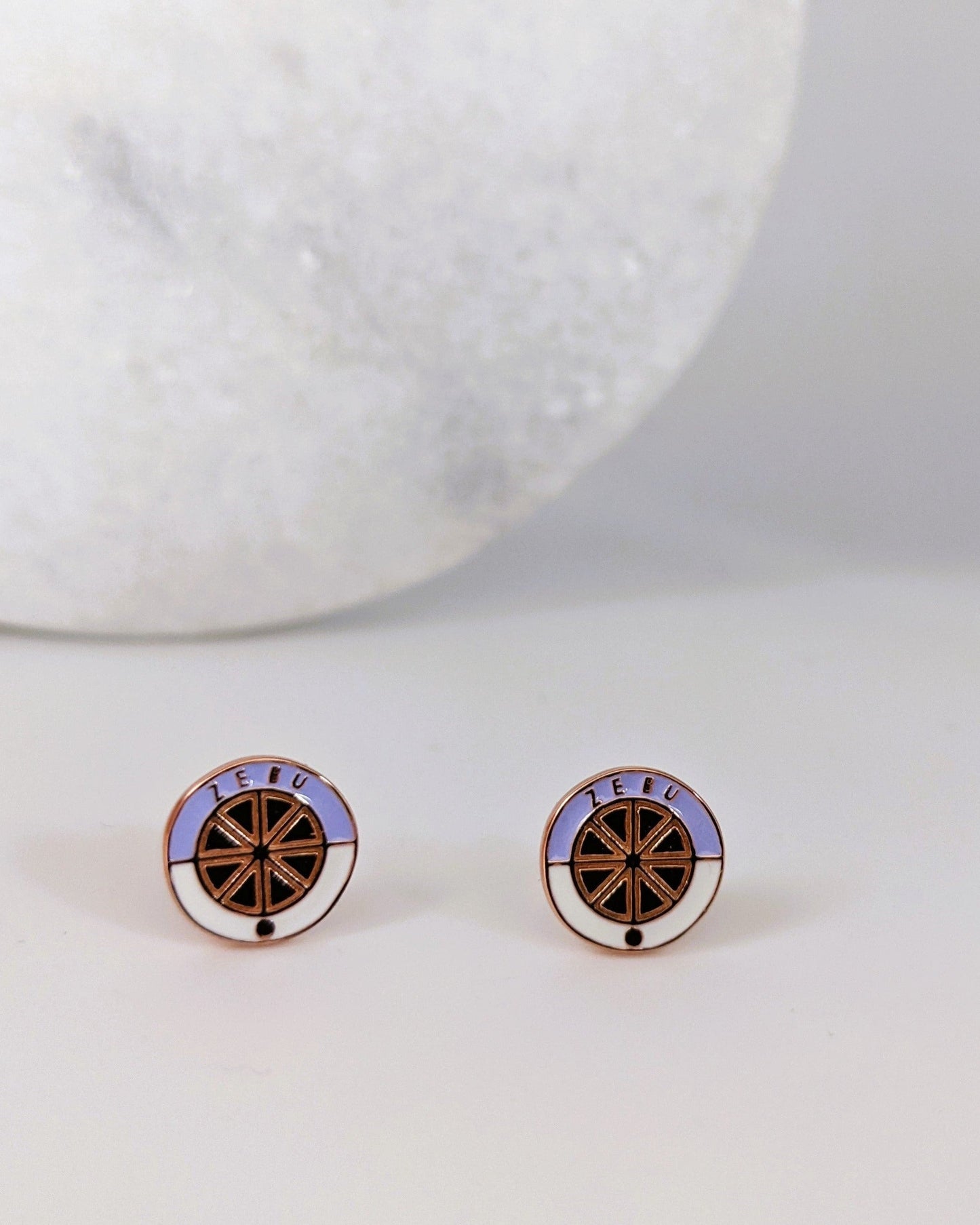 VIOLA STUD EARRINGS - 925 Sterling Silver, 18k Gold plated