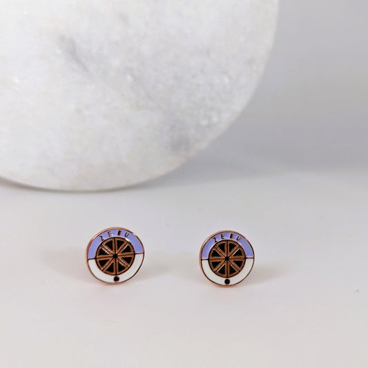 VIOLA STUD EARRINGS - 925 Sterling Silver, 18k Gold plated